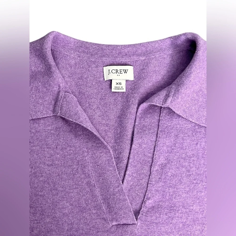 J. Crew Polo Sweater in Vibrant Orchid, Size XS